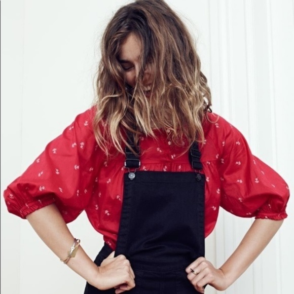 Madewell Tops - 🌿 Madewell Shirred Peasant Top in Bouquet Scatter